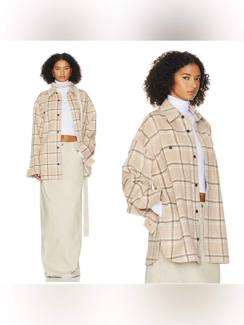 NWT HELSA Plaid Flannel Overshirt